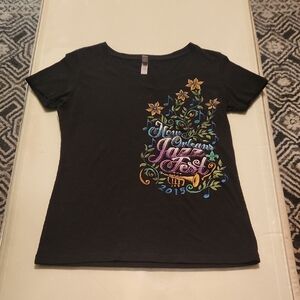 New Orleans Jazz Fest Women's Black T Shirt